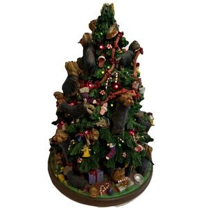 Danbury Mint Yorkshire Terrier Christmas Tree Lighted - Some Defects